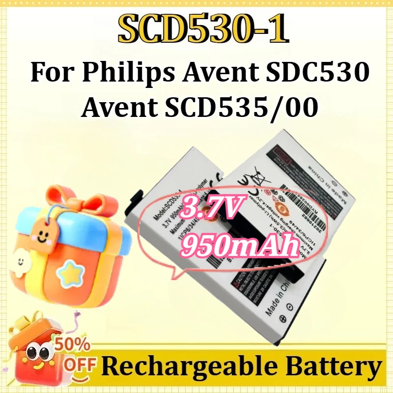 

New SCD530-1 3.7V 950mAh for Philips Avent SDC530 Avent SCD535/00 Battery