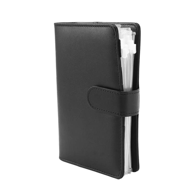 Plástico transparente A6 Binder Envelopes, à prova d'água Orçamento Envelope Sistema, Etiqueta Adesivos A, 24 Pcs