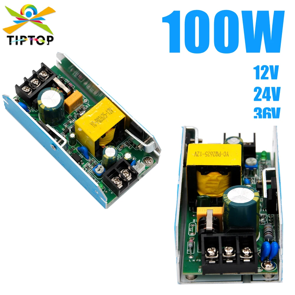 TIPTOP 100W 12V 24V Output 54 x 1W RGB Led Par Light Power Supply 100 Watt for Home Room Dance Parties Bar Karaoke Xas