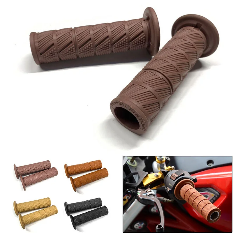 

Motorcycle Handlebar Eetro Modified Handlebar Rubber Universal 7/8 Inch 22mm Rubber Anti-Slip Throttle Handle Set Accessories