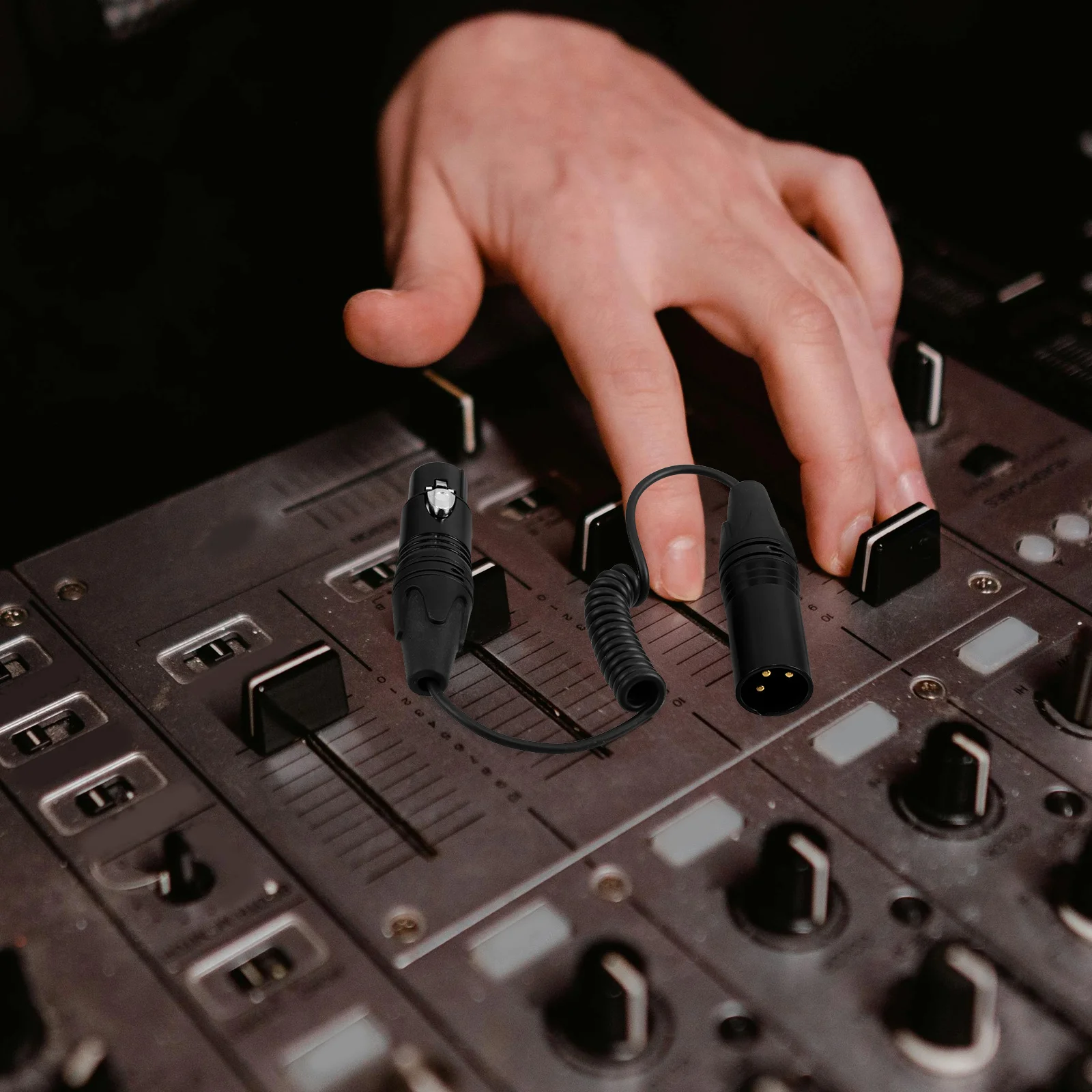 

Xlr Microphone Cable Male To Female 3 Pin Balanced Audio Cord For Mixer Amplifier Recording Portable Spring Design Clear