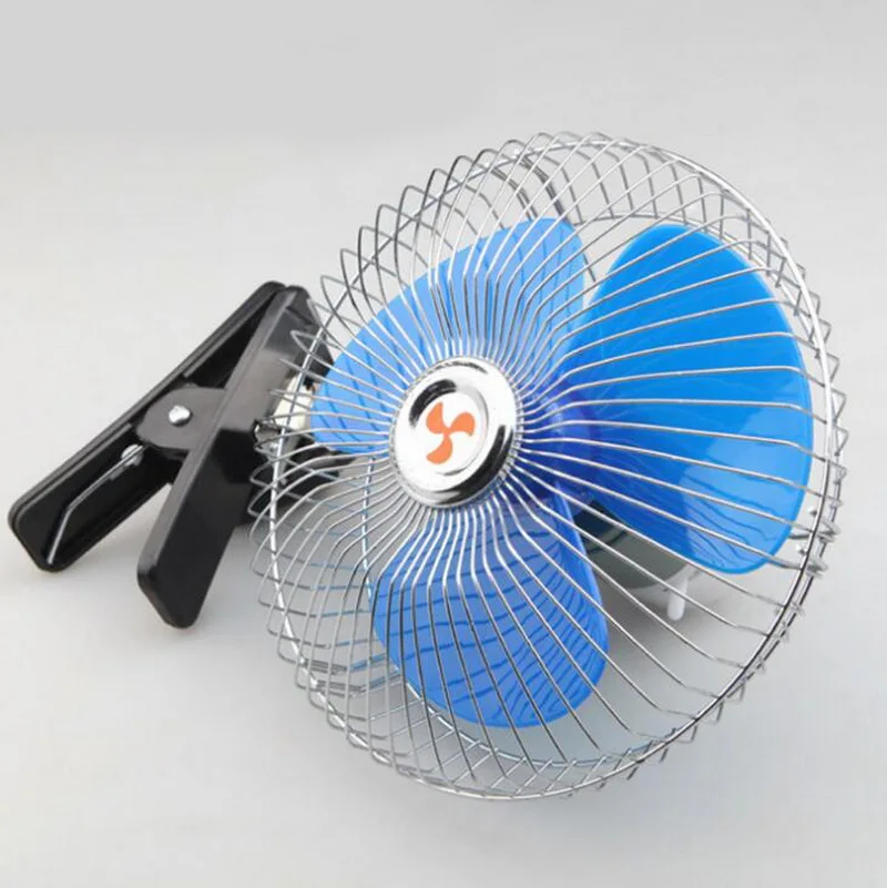 Accessories Low Noise Air Cooling Fan Portable Vehicle Mini Electric 6 Inch 12V 25W Car Oscillating Fan Car Auto Fan