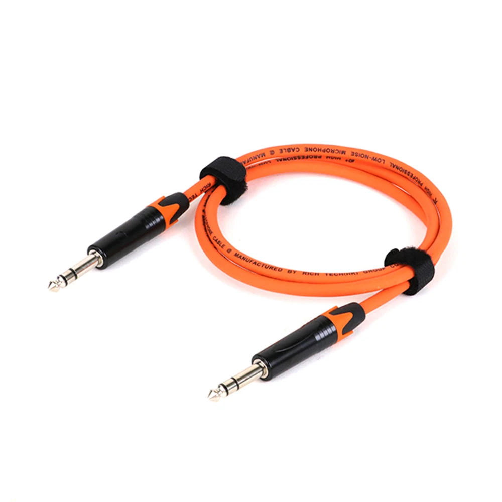 1PC High Quality 6.35mm TRS Instrument Guitar Cable Color Stereo Jack 1/4 Male to Male Cable Unbalanced Cord for Amplifier Mixer