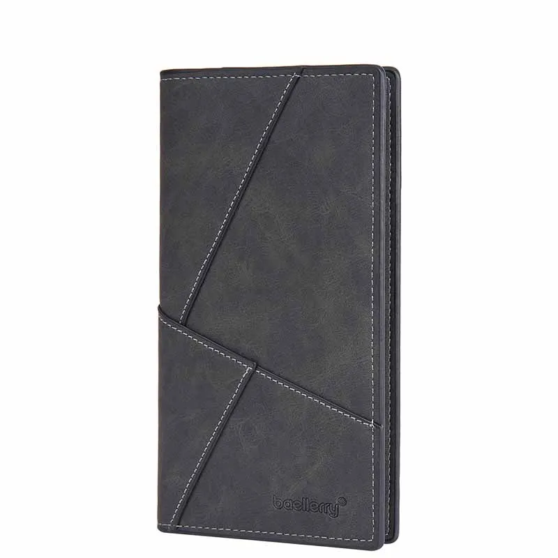

Men High Quality Long Leather Wallet Man RFID Blocking Business Clutch Bag Credit Card Holder Purse Carteira Billfold Money Clip