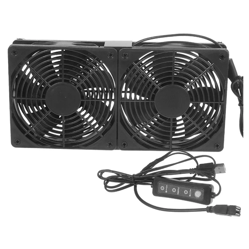 120Mm 5V USB Powered PC Router Fans With Speed Controller High Airflow Cooling Fan For Router Modem Receiver