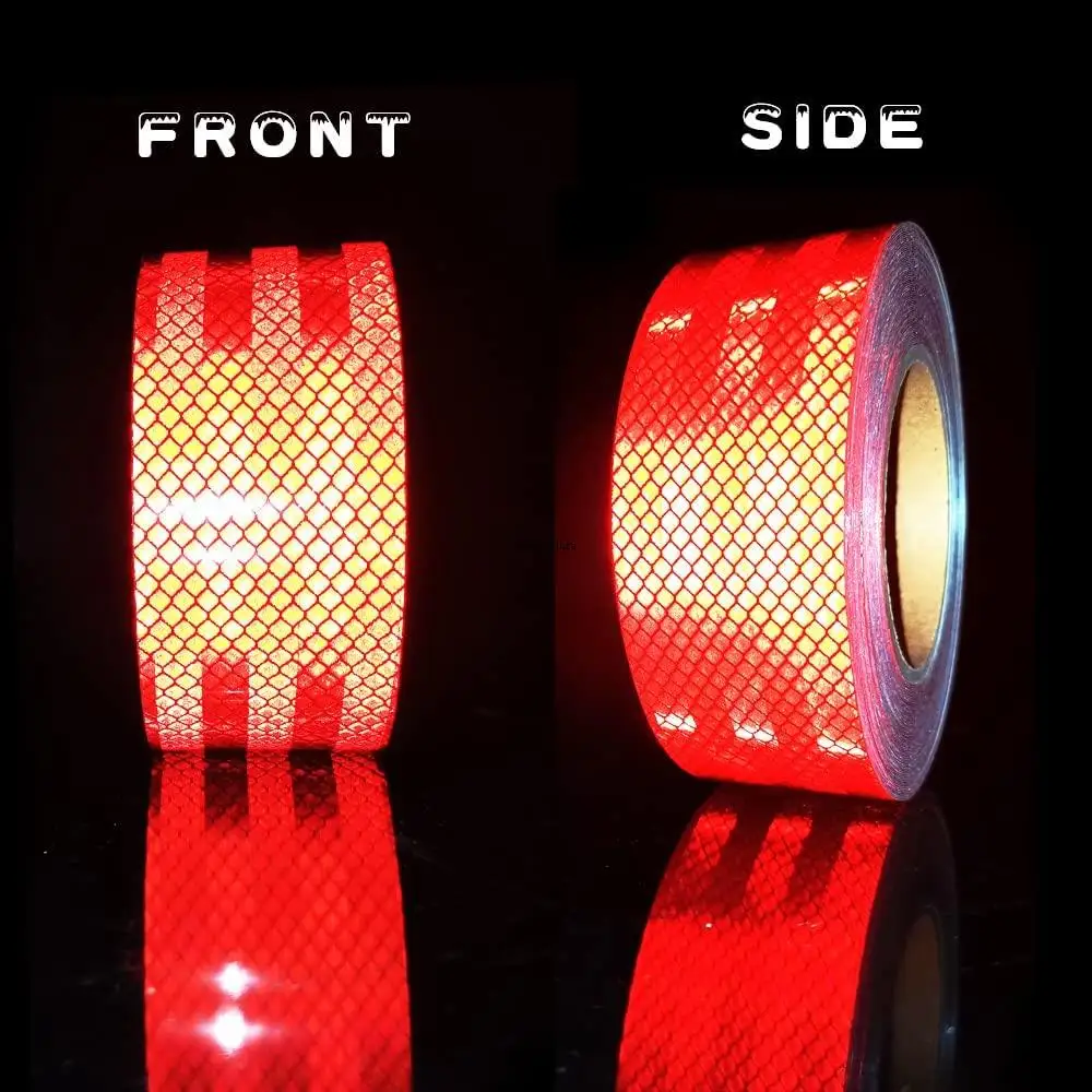 5cmx5m Car Stickers Red PET Self-Adhesive Reflective Tapes Waterproof Bike Trailer Reflect Decal Motorcycle Reflector For Things