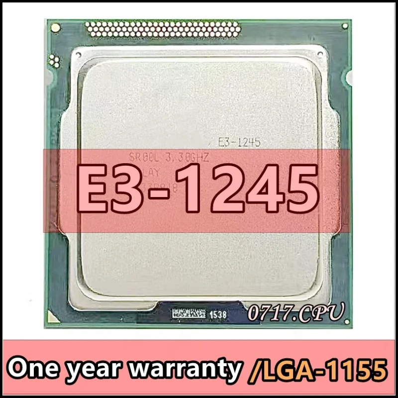 E3-1245 쿼드 코어 8 스레드 CPU 프로세서, E3 1245 SR00L, 3.3 GHz, 8M 95W, LGA 1155