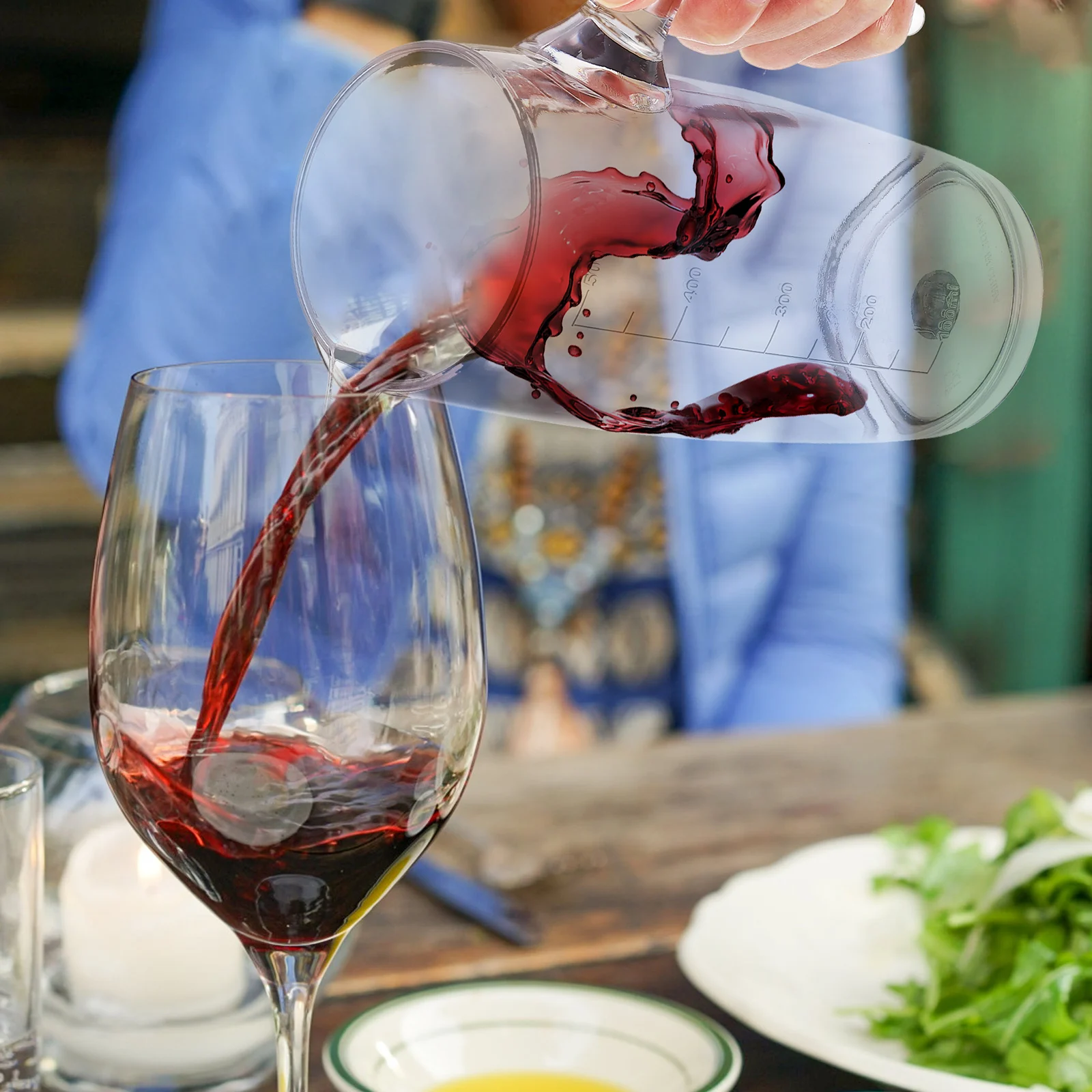 

Decanter Transparent Simple Design Elegant Whiskey Dispenser Clear Conical Bottle Creative Red Container Smooth