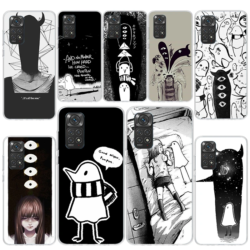 Oyasumi Punpun Phone Case For Xiaomi Redmi Note 13 12 12S 11 11S 10 10S 11E Pro Plus 11T 9 9S 8 8T 7 5 + Cover Fundas Silicone P