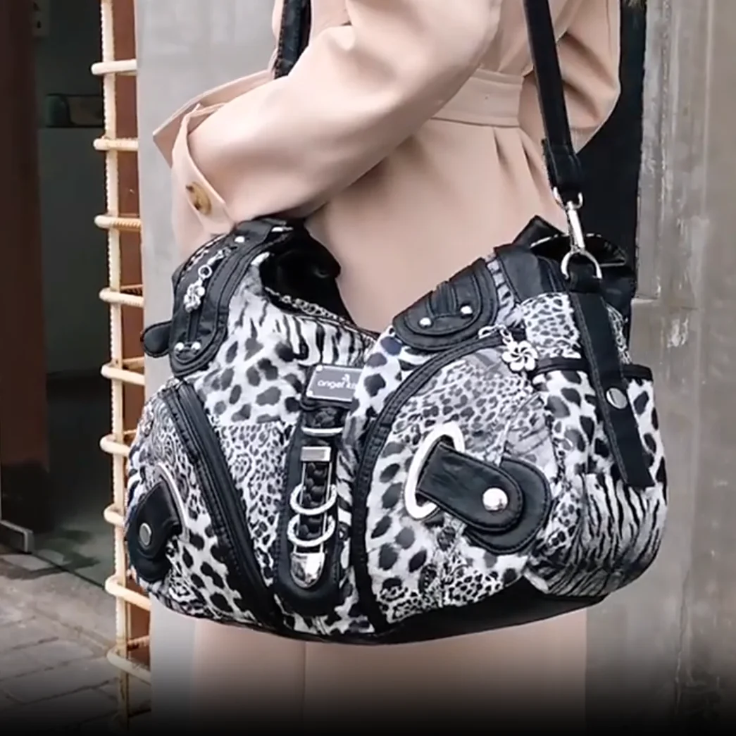 

Fashion Women's Shoulder Underarm Bag Crossbody Bag Leopard Print Hobo Handbag Large Capacity Satchel Shopper Pack