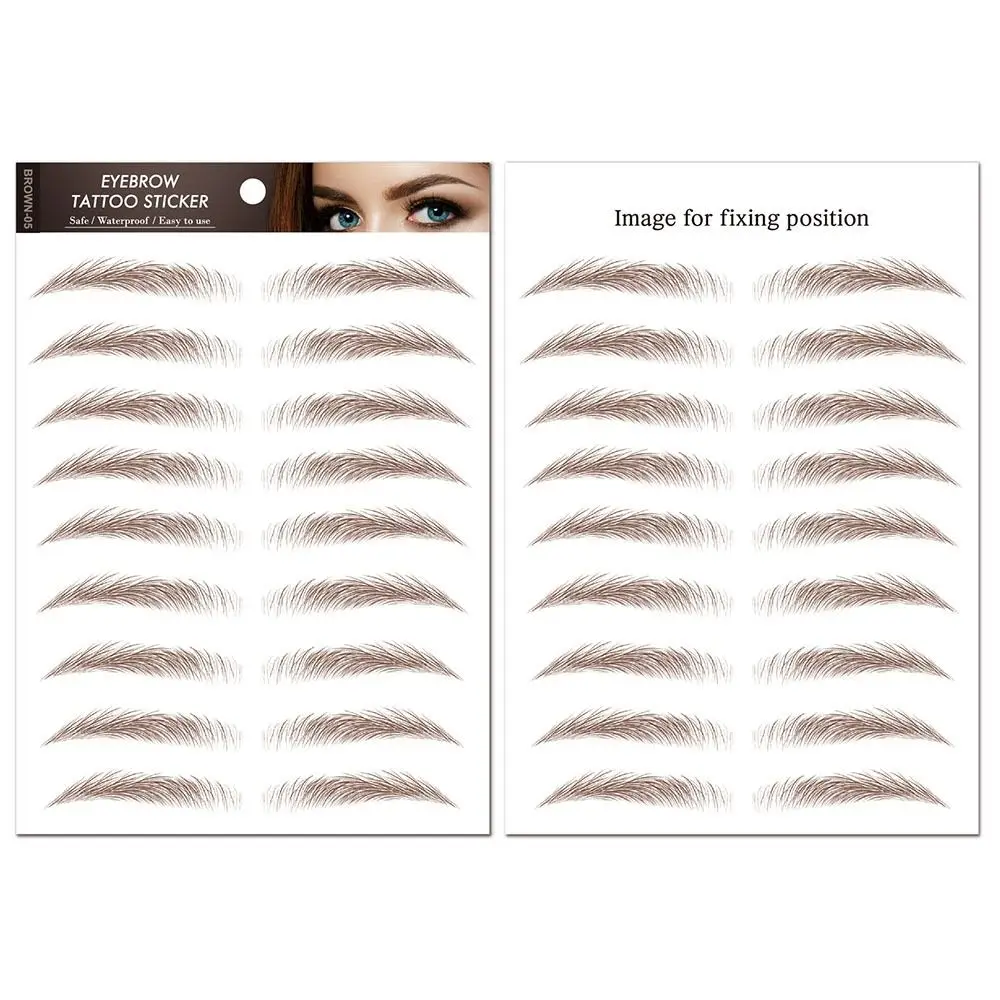 الوشم المؤقت للتهيأ تشكيل محاكاة العين الحاجب نقل المياه الشارات 6D الحاجب الوشم ملصقات الحاجب ملصقات