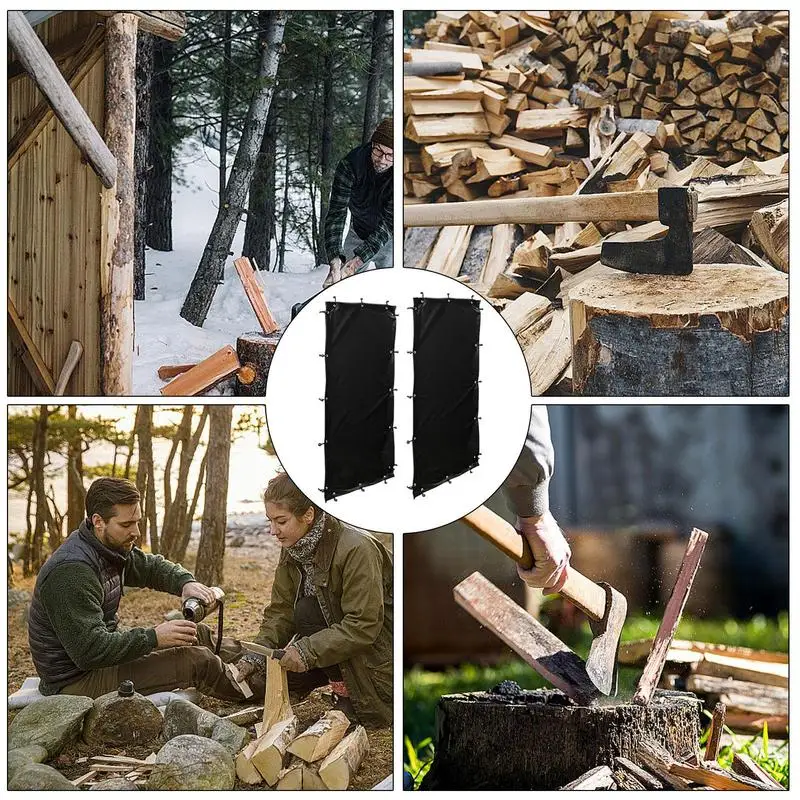 Firewood Rack Cover with Eyelets Wood Storage Dustproof Protection Cover Patio Garden Firewood Rack for Yard Patio Accessories