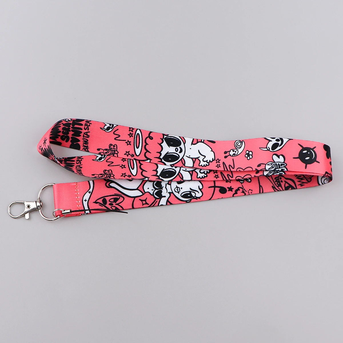 Cute Cartoon Singer Lanyard Card Holder for Student key ID Card Pink Straps Badge Holder DIY Hanging Rope Keyring Accessories