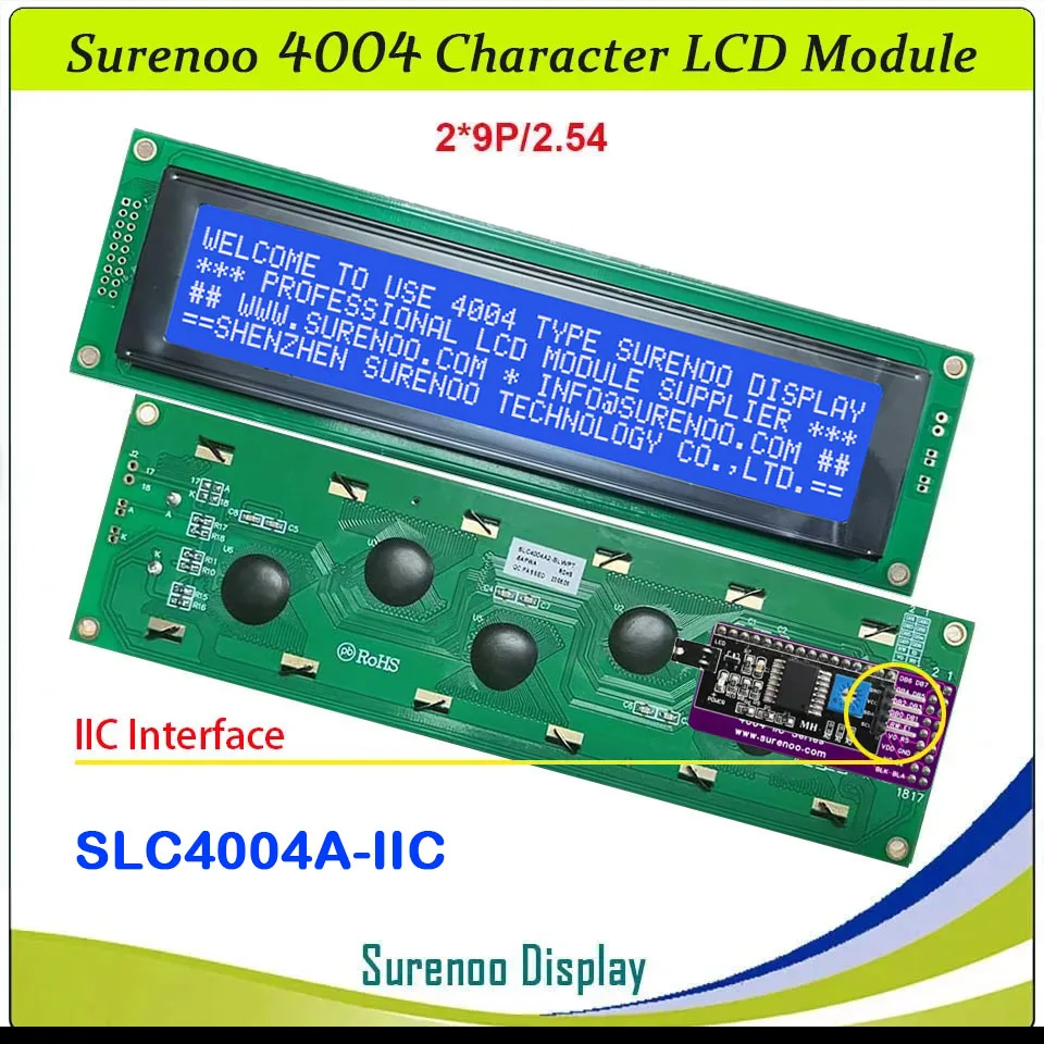 404 40X4 4004 Character LCD Module Display Screen Panel LCM AIP31066 PCF8574T Serial IIC I2C USB2LCD LCD2USB LCD Smartie AIDA64