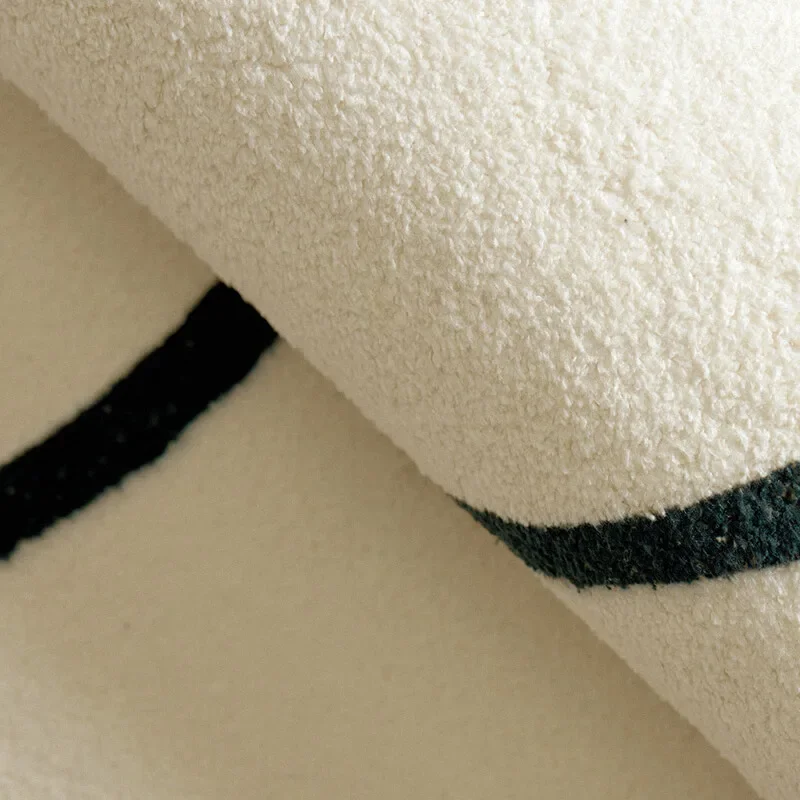 Cream Style Bedroom Decor Round Carpet Fluffy Soft Lounge Rug Modern Simple Carpets for Living Room Washable Plush Cloakroom Mat