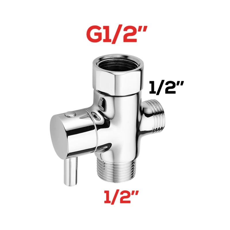 3 Way Diverter Stainless Steel Valve Water Separator Shower Adapter Shower Head Diverter Valve For Home Bathroom Shower Bidet