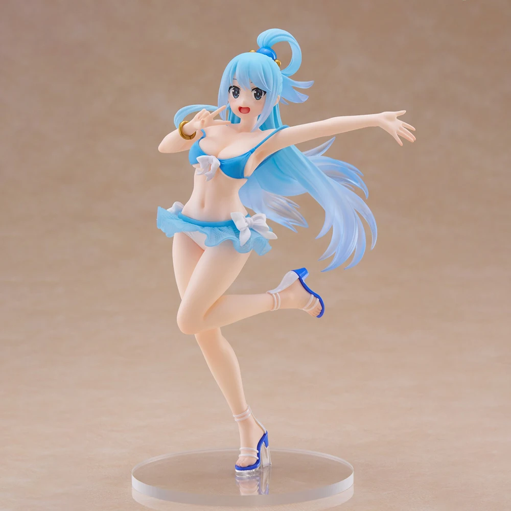 Original Taito Coreful Figure Aqua Mizugi Ver. Kono Subarashii Sekai Ni Shukufuku O! 3 Kawaii Doll Anime Model Collectible Toys