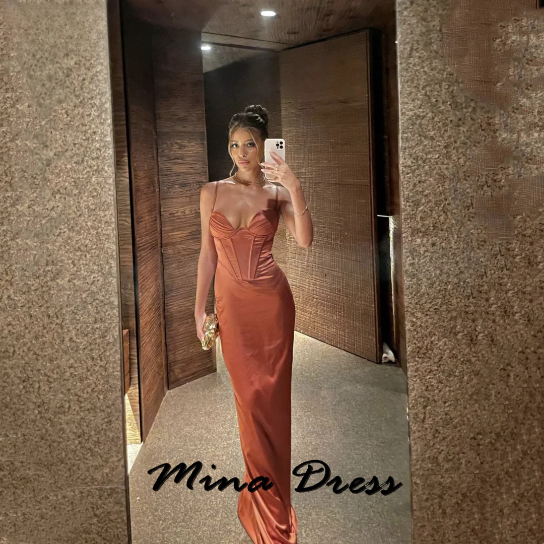 

Mina Customized Backless Evening Gown Sleeveless Party Dress for Wedding Dresses Noodle Strips Gala Dresses 2024 Ball Gowns Prom