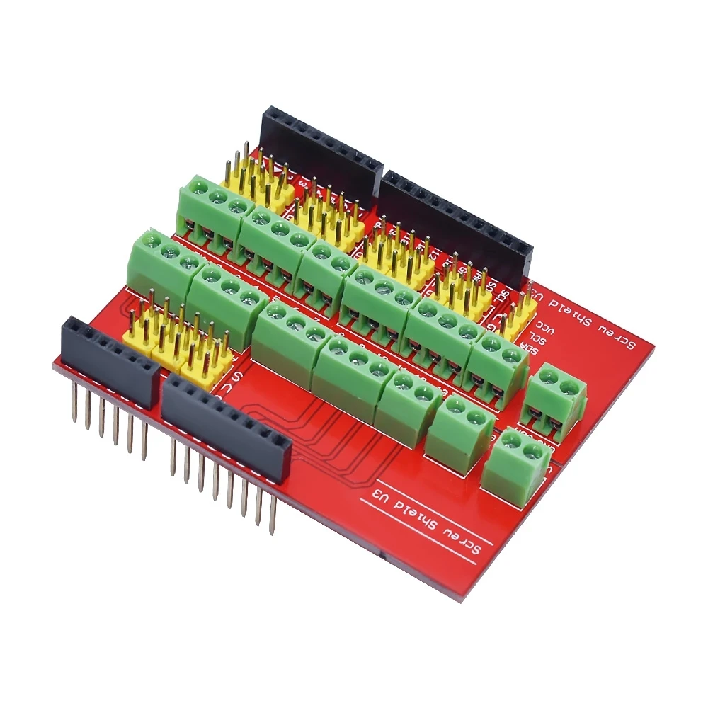 La carte d'extension Screw Shield V1 terminal V3 est compatible avec le module multimédia interactif UNO R3 pour Arduino.