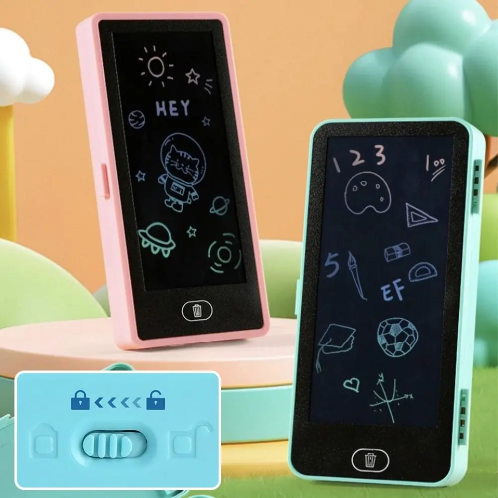 with LCD Screen Pencil Case Erasable Drawing Board Handwriting Stationery Box Large Capacity 2-in-1 Pen Box Students