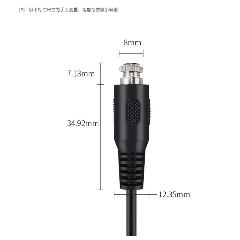 1pcs 3.5mm Stereo female to Screw Female Extension Cable Aux Cable Audio Cable Power Line With a Screw Nut For Headphone 23cm