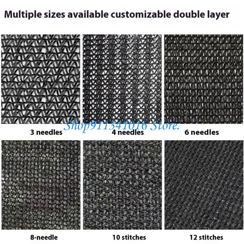 

4X7B Black Shade Cloth Reinforced Edges Black Privacy for Greenhouse, Patios, Pool