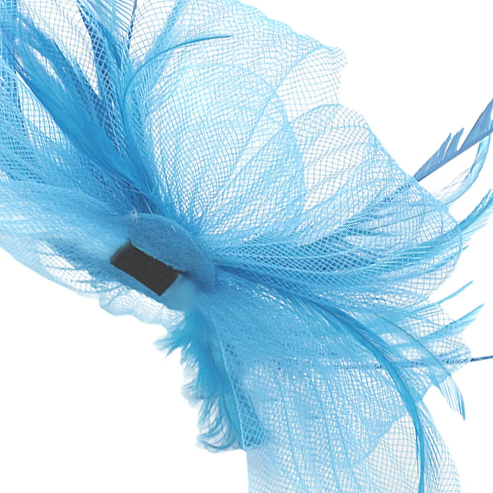 قبعة نسائية فاسيناتور مع حجاب بلوم صناعي غطاء رأس فاخر لحفلات الزفاف وعروض الأزياء والحديقة والمناسبات