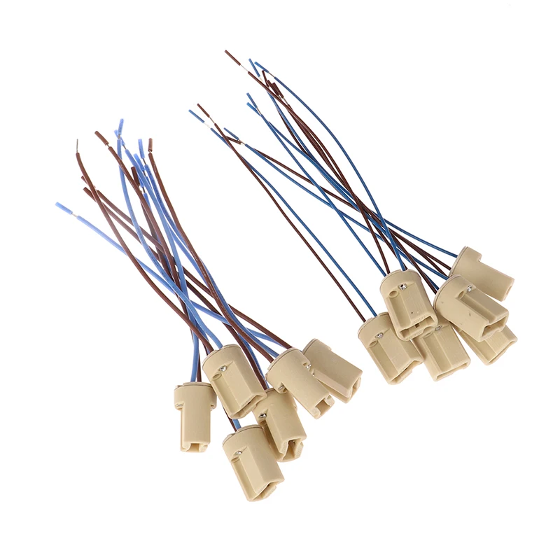 6pcs/lot G9 Lamp Base Ceramic Connector Base Socket With 15CM line for LED Halogen Bulb Light