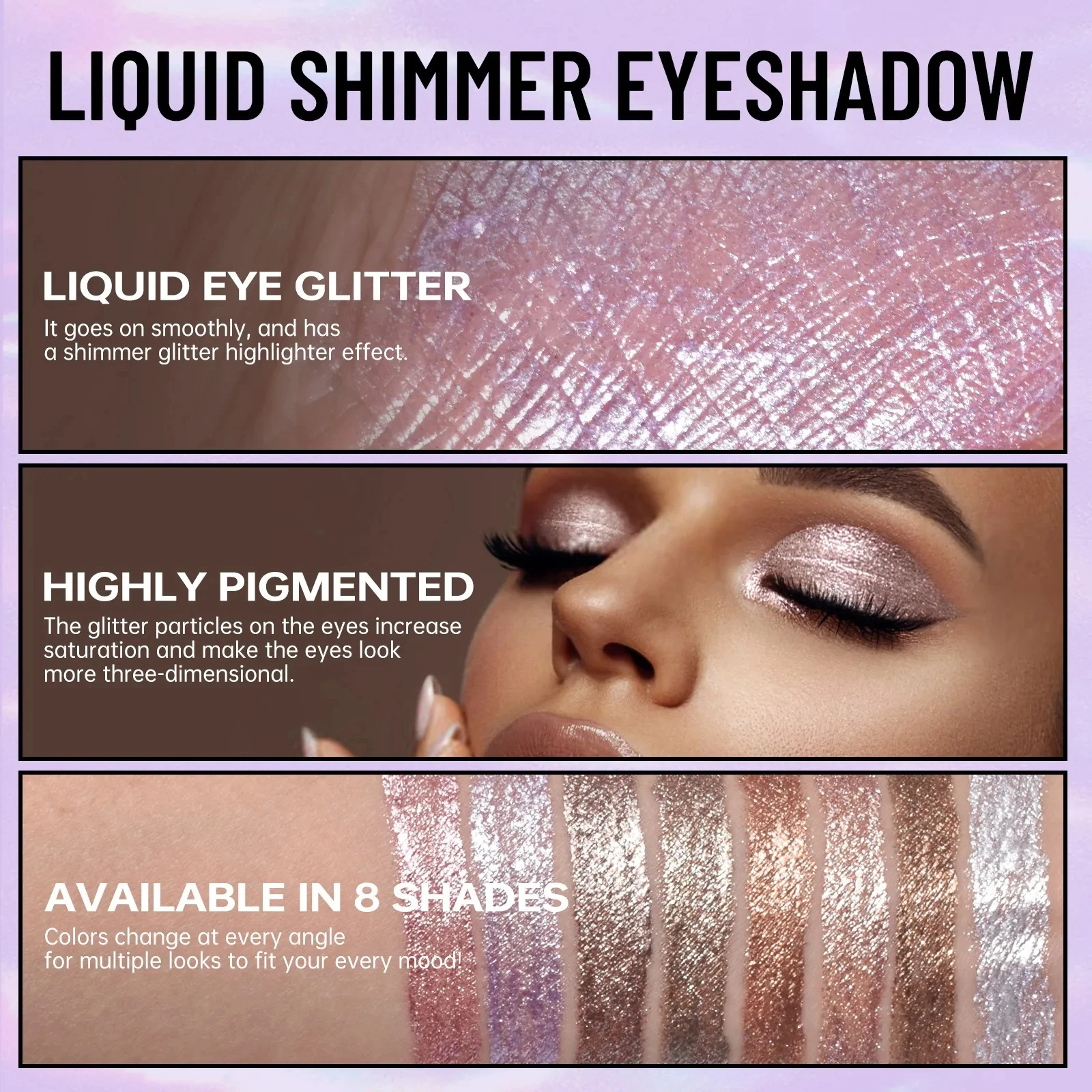 Smokey – fard à paupières liquide scintillant argenté, maquillage nacré, paillettes naturelles, diamant, pour paupières, surligneur de beauté imperméable