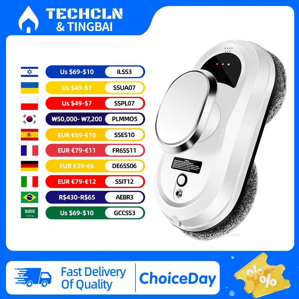 Intelligent Window Cleaning Robot Vacuum Cleaner Robot Window Cleaner Electric Glass Limpiacristales Remote Control for Home