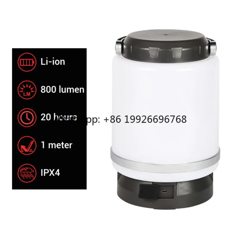 

Перезаряжаемый кемпинговый фонарь USB, портативная лампа для палатки, уличная светодиодная лампа для ночного освещения, аварийный светильник для кемпинга