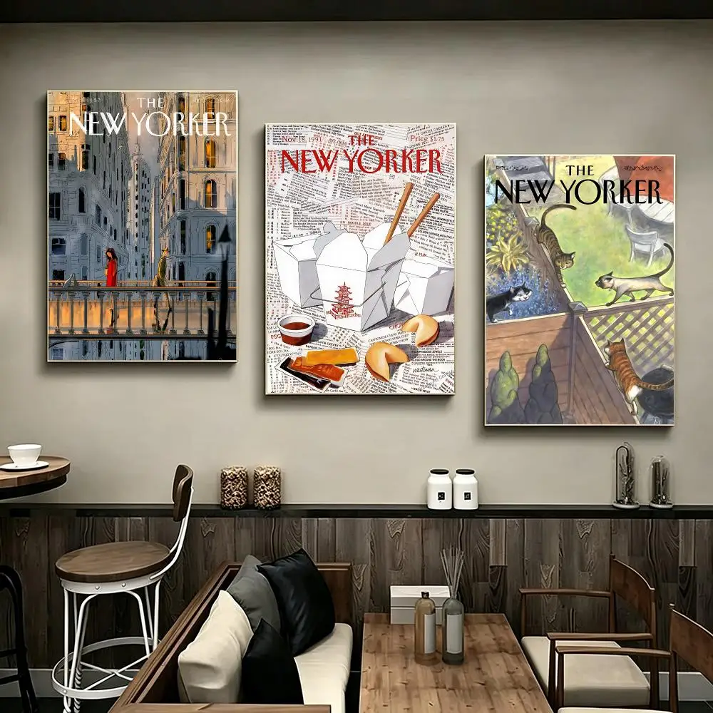 Magazine The New Yorker Poster Poster HD Printing Modern Minimalist Style Wall Art Home Decor For Office Bedroom Gift