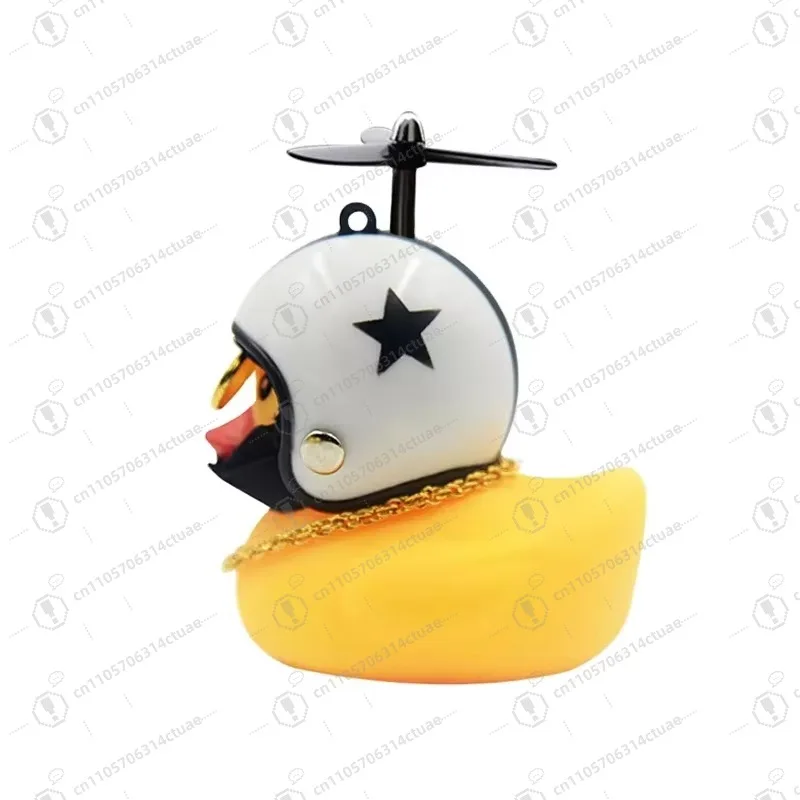 1PC Bicycle Decoration Duck - Yellow Duck Car Accessory with LED Light & Horn, Cute Ornament for Bike/Cycling