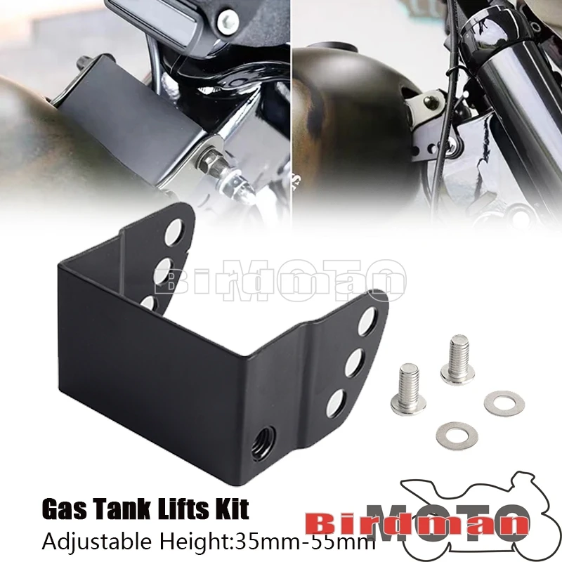 

Modified Moto 35-55mm Gas Tank Lifts Kit Steel For Harley Softail Low Rider Street Bob 114 FXBB Heritage Classic Gas Tank Lift