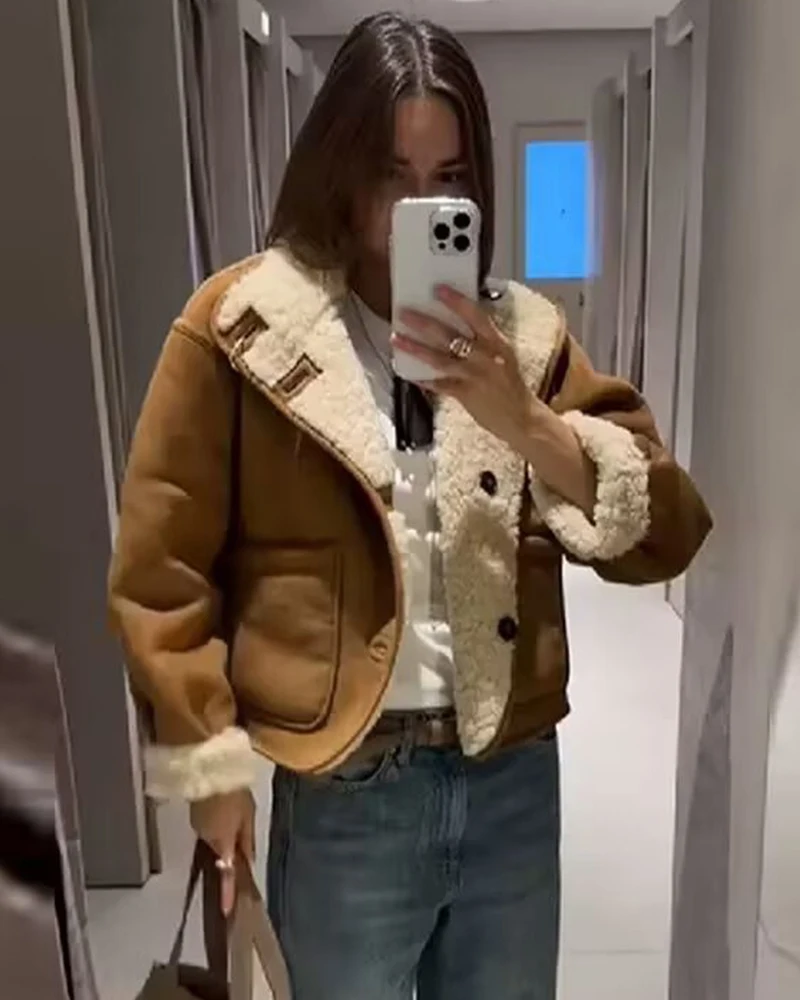 Women's Jacket 2026 New Fashion Autumn Winter Warm Reversible Coat for Women Thicken Chic Female Outerwear