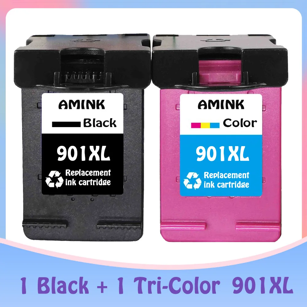 Cartuchos de tinta de repuesto para impresora HP901XL, recambio de tinta para HP 901, Officejet 4500, J4500, J4540, J4550, J4580, J4640, 4680, 901XL