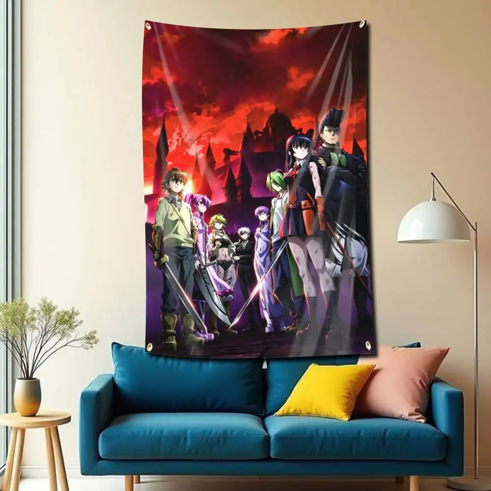 Anime A-Akame ga Kill Flag Tapestry Banner for Bedroom Living Room Outdoor Camping Custom Supported