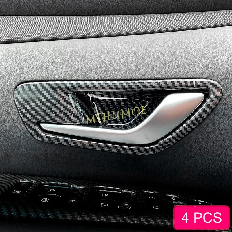 

Carbon Fiber Interior Door Handle Cover Surrounds Trims For 2021-2025 Hyundai Tucson 2024 2023 2022