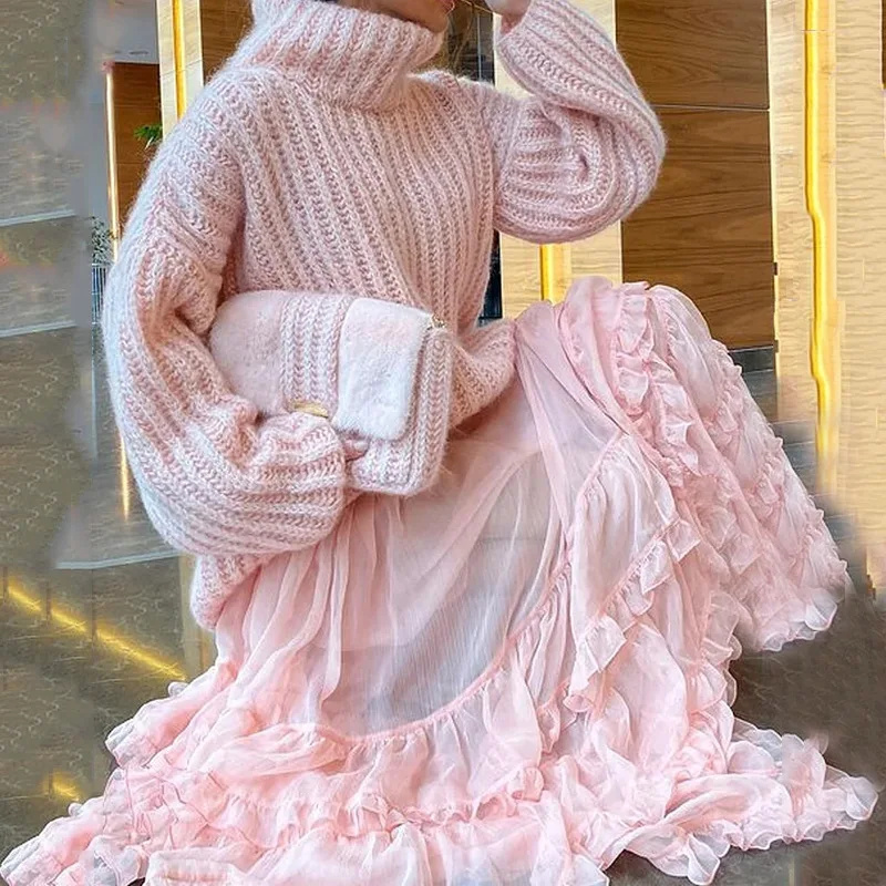 

Faionable Casual Loose Women's Sweater Set Two-Piece Autumn New Sle Comfortable Breathable Sli Young Women's Ensemble