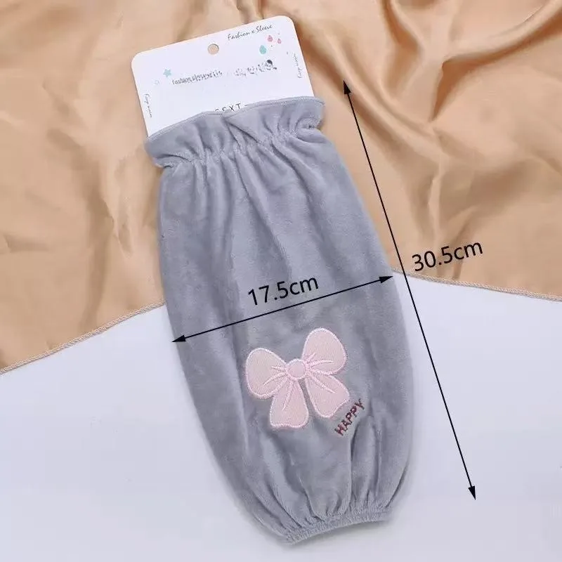 Penutup lengan jaket bulu angsa wanita untuk musim gugur dan musim dingin, sarung lengan anti kotoran untuk kantor, manset pelindung kerja untuk pelajar