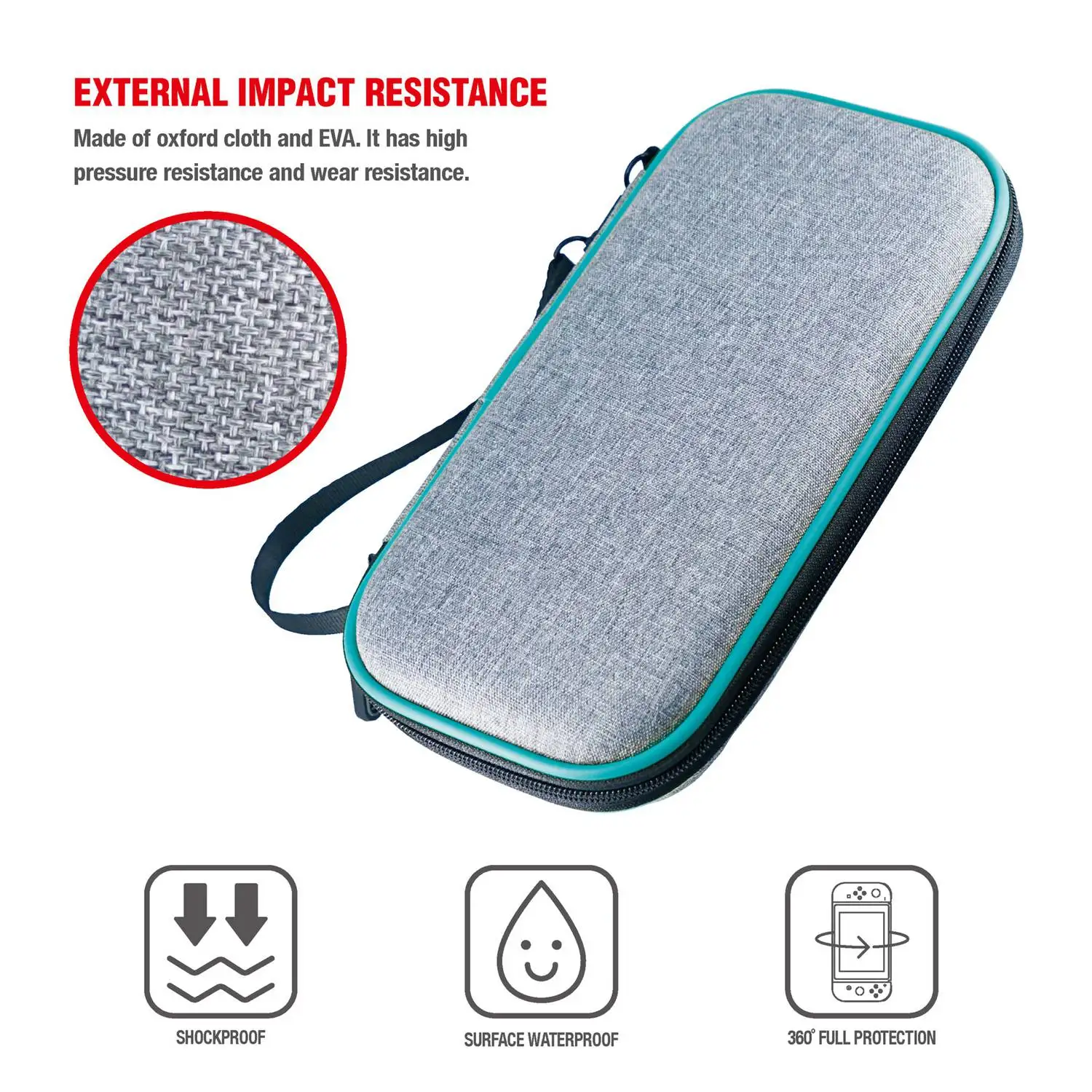 GOB-oПортативный жесткий чехол для Nintendo Switch Lite, противоударная оксфордская сумка для хранения из ЭВА для Nintendo Switch Lite Mini