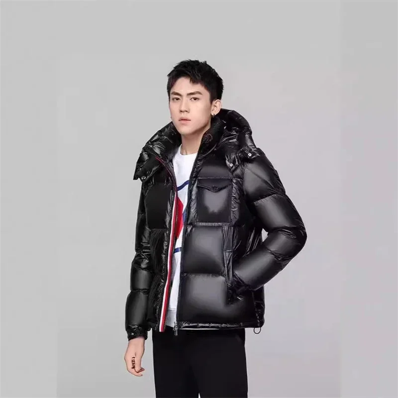 New Fashion Comfortable Couple Hooded Warm Coat White Duck Down Winter Bubble Jacket Women Men's Coat Down Jacket