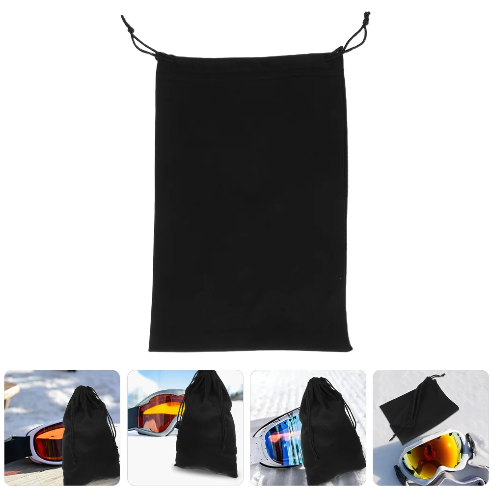5 Pcs Ski Goggles Bag Sunglasses Holders Soft Sports Flannel Storage Drawstring Travel Eyewear Anti Scratch Outdoor