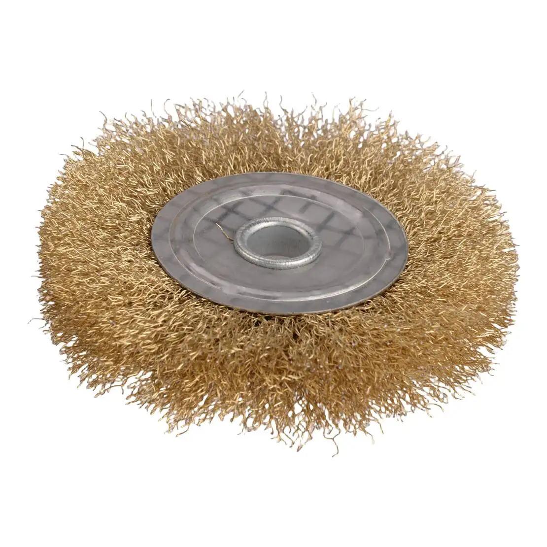 12.5cm Soft Copper Wire Wheel Brush Fit For Bench Grinder Metal Shank Part New