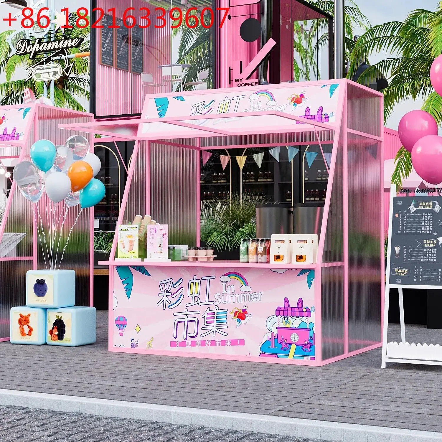 YAO Outdoor Snack Street Shelf Display Stand Night Market Dessert Milk Tea Booth Promotion