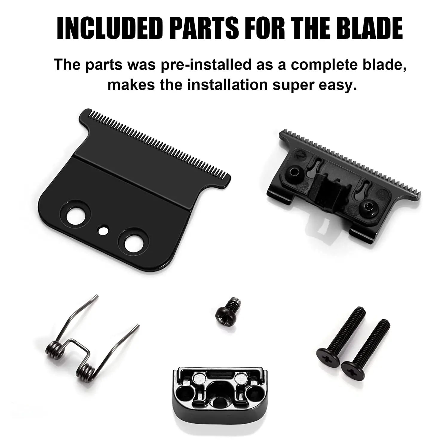 المهنية استبدال التيتانيوم شفرة مجموعة ل BaBylissPRO Barberology FX787 و FX726 ، يناسب جميع FX787 و FX726 نماذج ، أسود