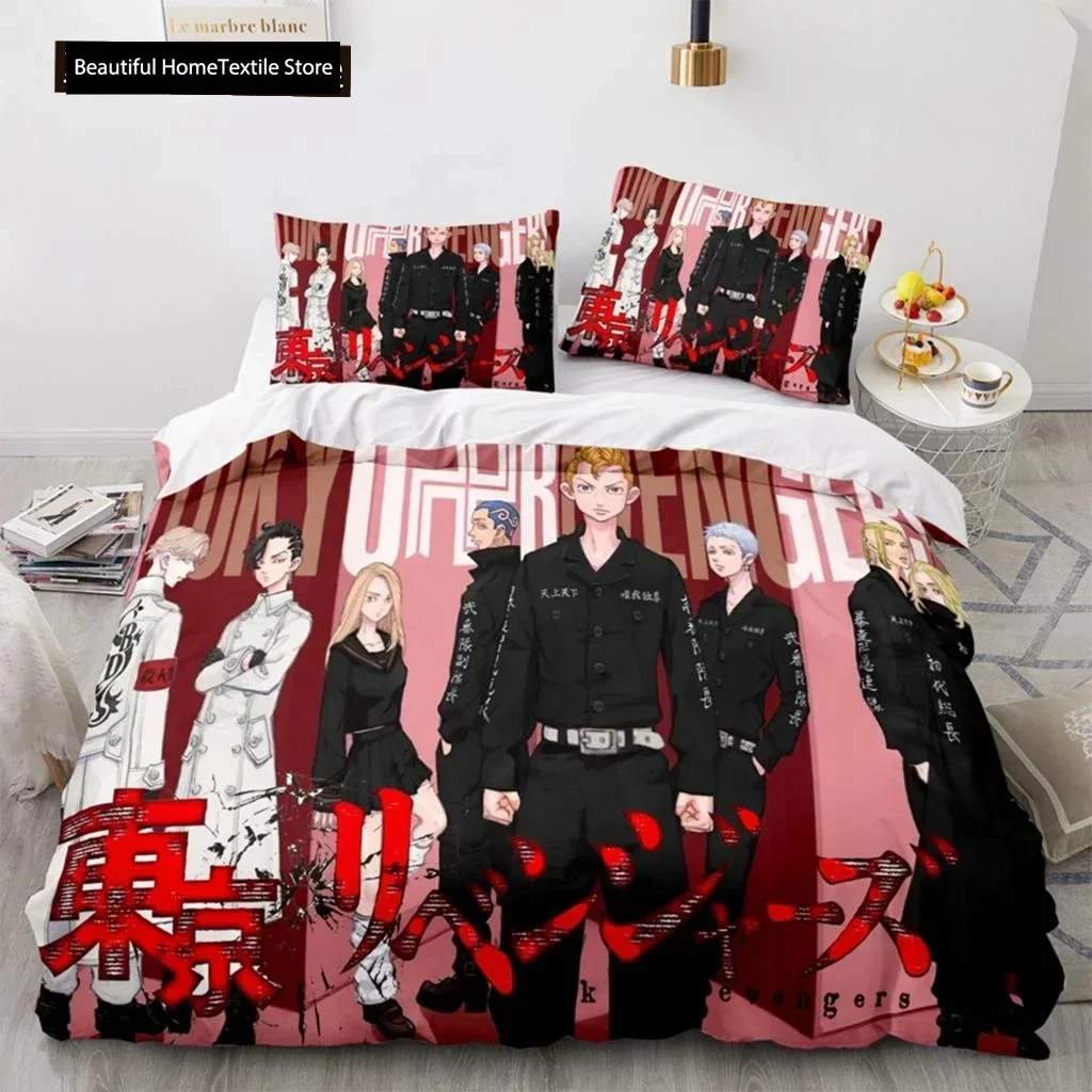 

Tokyo Revengers Ryuguuji Ken Sano Manjiro 3D NEW Duvet Cover Pillowcase Bedding Set Adult Boy Girl Bedroom Single Double Large