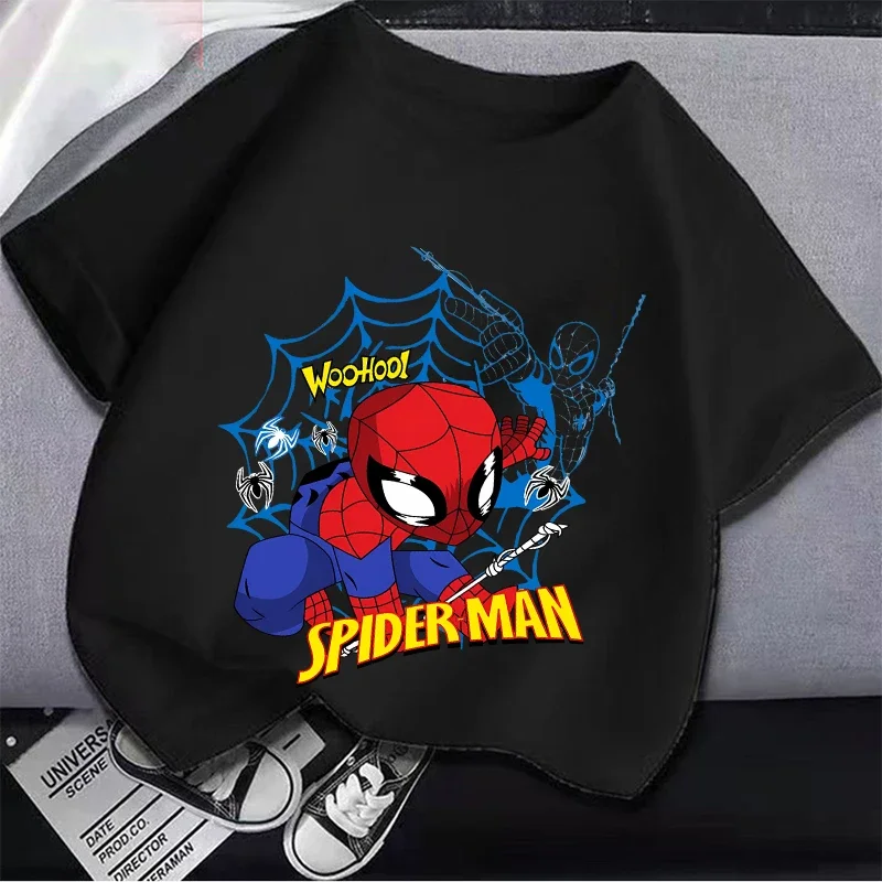 

Marvels Spiderman New T-shirt Baby Boys TShirts Short Sleeves Tops Casual Cotton Clothes Printed Superhero Birthday Party Wear