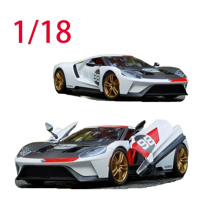 

Maisto Diecast 1/18 Scale Ford Alloy Car Model Ford GT #98 Sports Car 2021 Play Vehicles Toys for Boys Original Box Collection