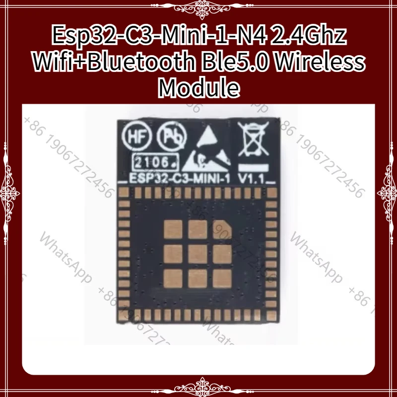 Esp32-C3-Mini-1-N4 2.4Ghz Wifi+Bluetooth Ble5.0 Wireless Module